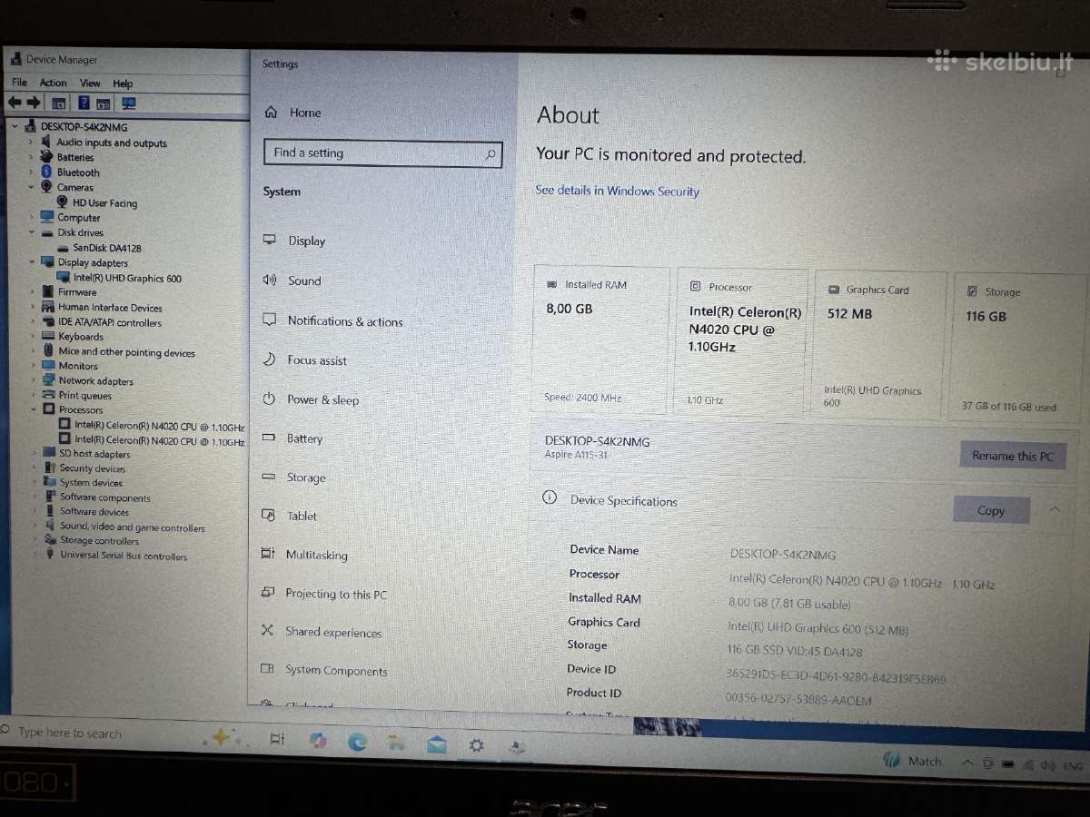 Acer A115-31 - nuotraukos Nr. 5