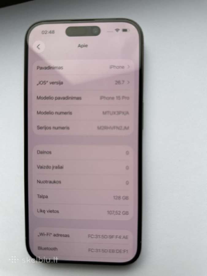iPhone 15 Pro 128 - nuotraukos Nr. 7