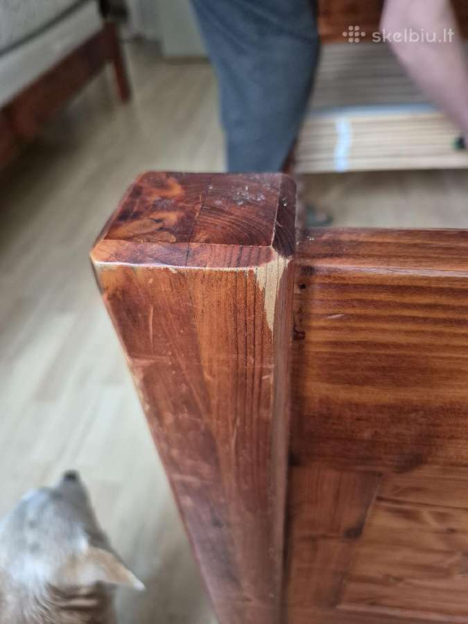 Kokybiška medinė lova su šoniniu atlošu - nuotraukos Nr. 6