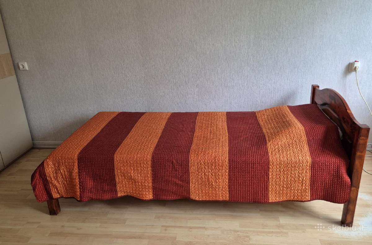 Kokybiška medinė viengulė lova - nuotraukos Nr. 2