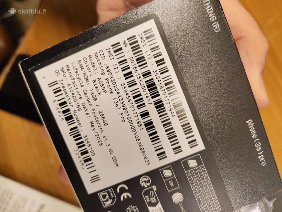 Nothing phone 3a Pro 256gb 8core 12gb RAM - nuotraukos Nr. 12