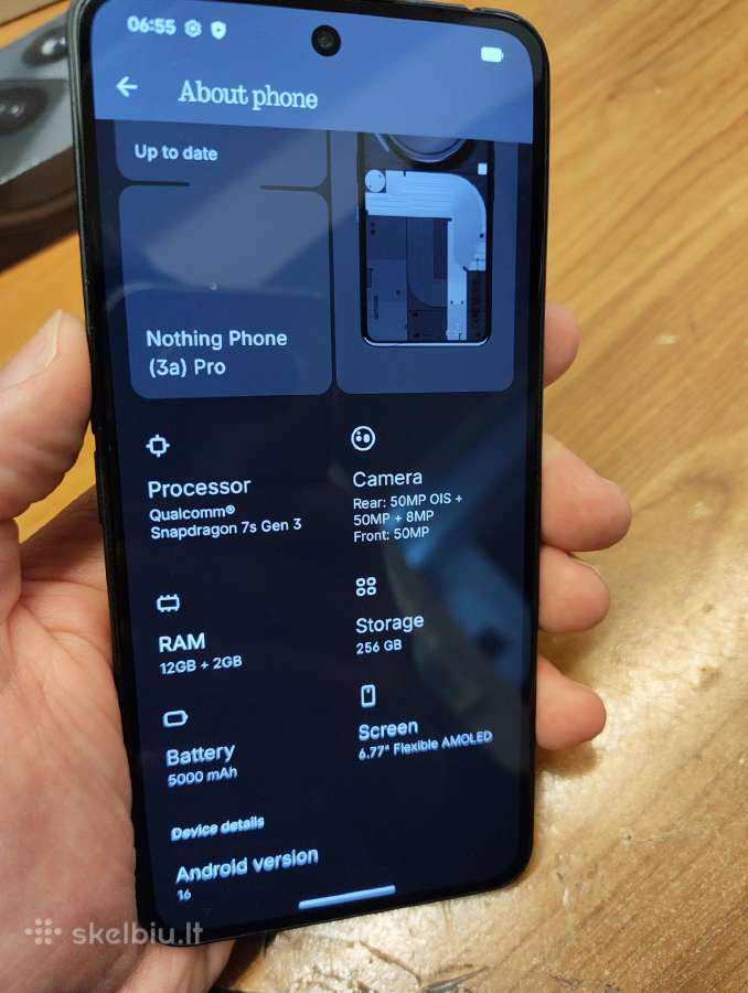 Nothing phone 3a Pro 256gb 8core 12gb RAM - nuotraukos Nr. 4