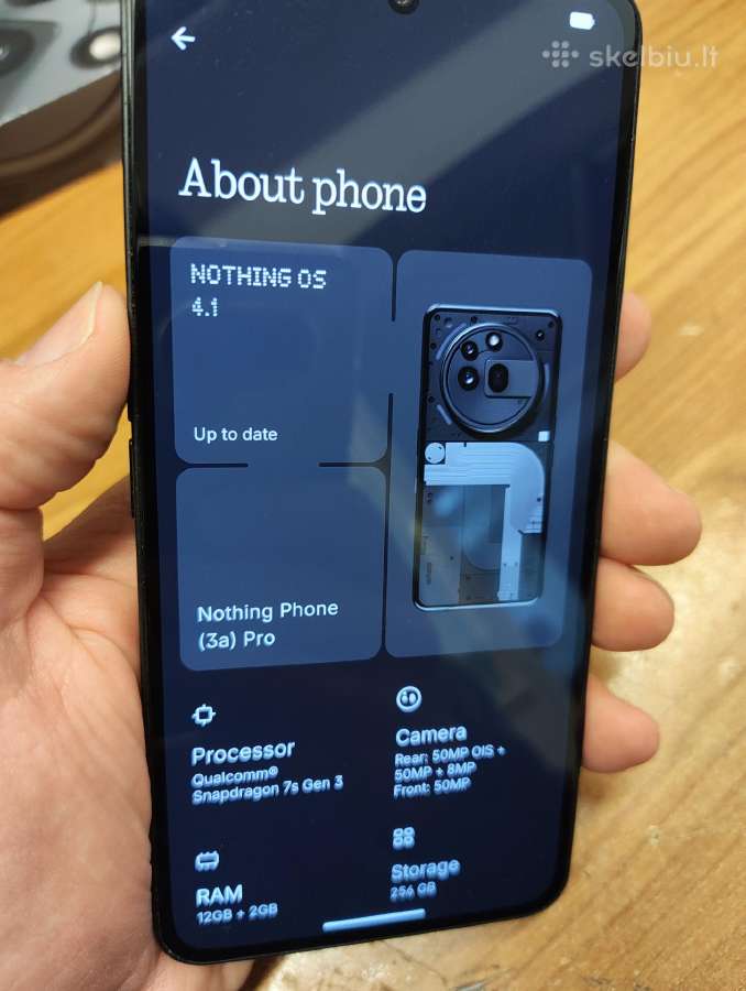 Nothing phone 3a Pro 256gb 8core 12gb RAM - nuotraukos Nr. 5