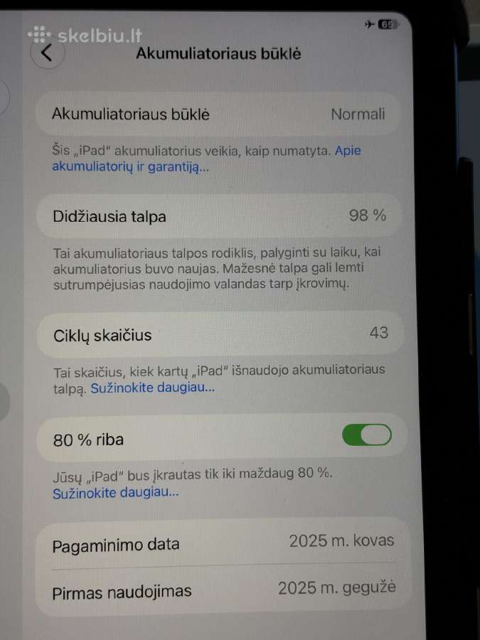Apple iPad 11 (2025, A16), 128 GB WiFi – idealus - nuotraukos Nr. 6