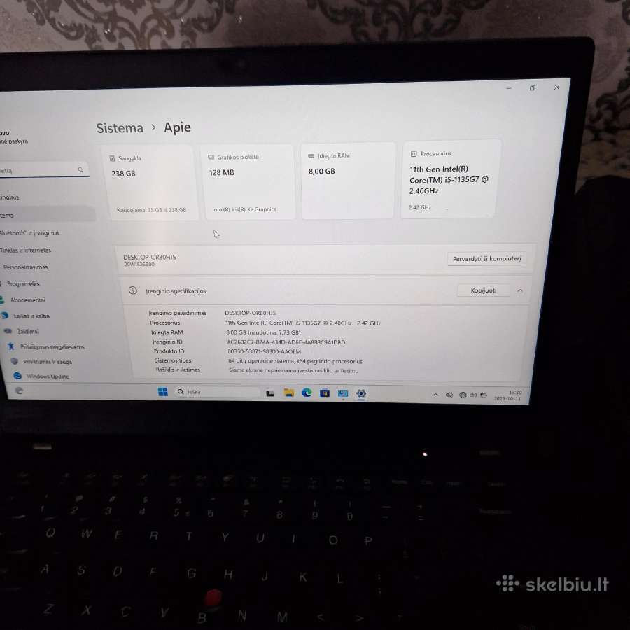 Lenova T14 Gen 2 - nuotraukos Nr. 3