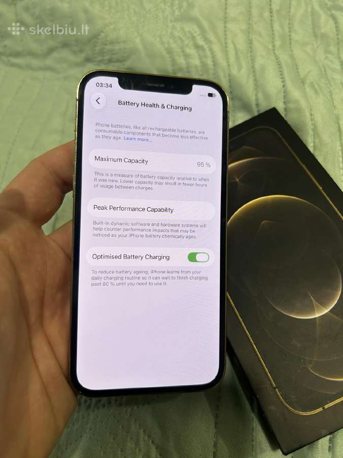 iPhone 12 pro 256gb baterija 95 - nuotraukos Nr. 4