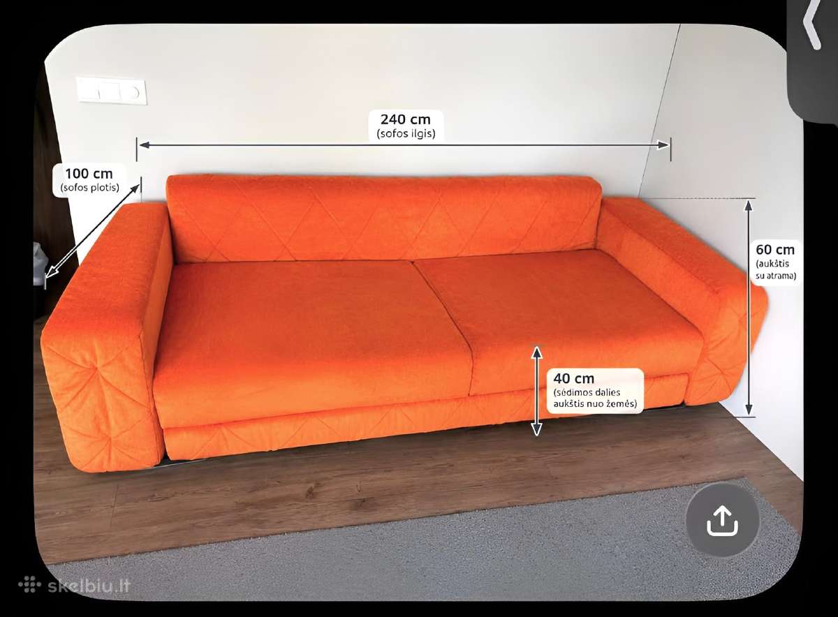 Magres-baldai Sofa-lova +Galimas Pristatymas - nuotraukos Nr. 2