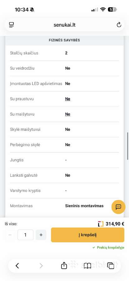 Vonios Spintelė (be praustuvo) - nuotraukos Nr. 5