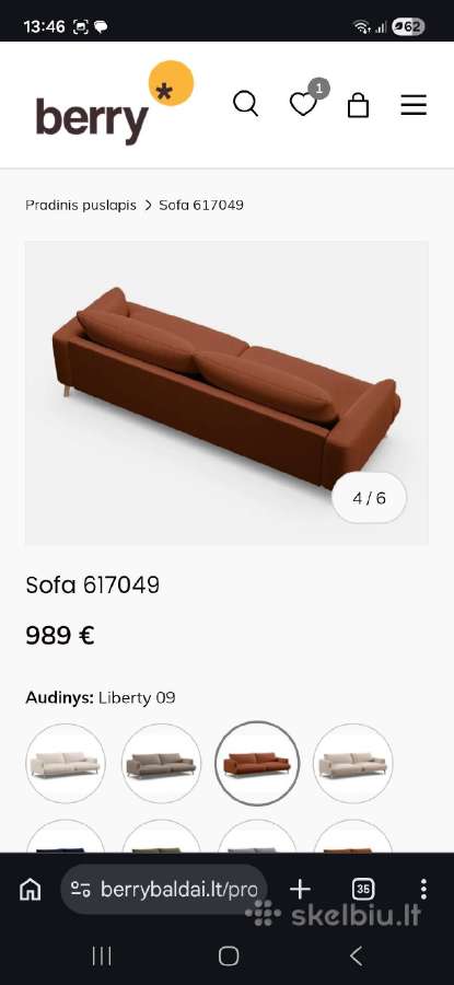 Nauja Berry Baldai sofa - nuotraukos Nr. 4