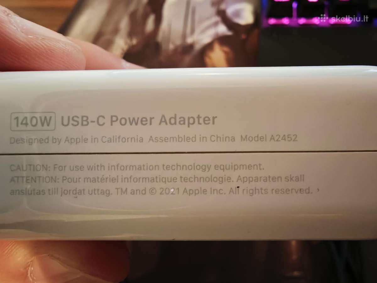 Originalus Macos kroviklis A2452 140w Usb-c - nuotraukos Nr. 2