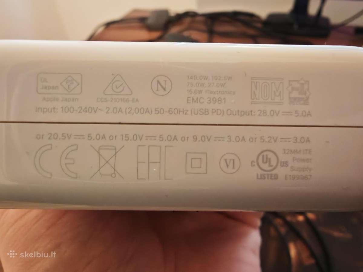 Originalus Macos kroviklis A2452 140w Usb-c - nuotraukos Nr. 3