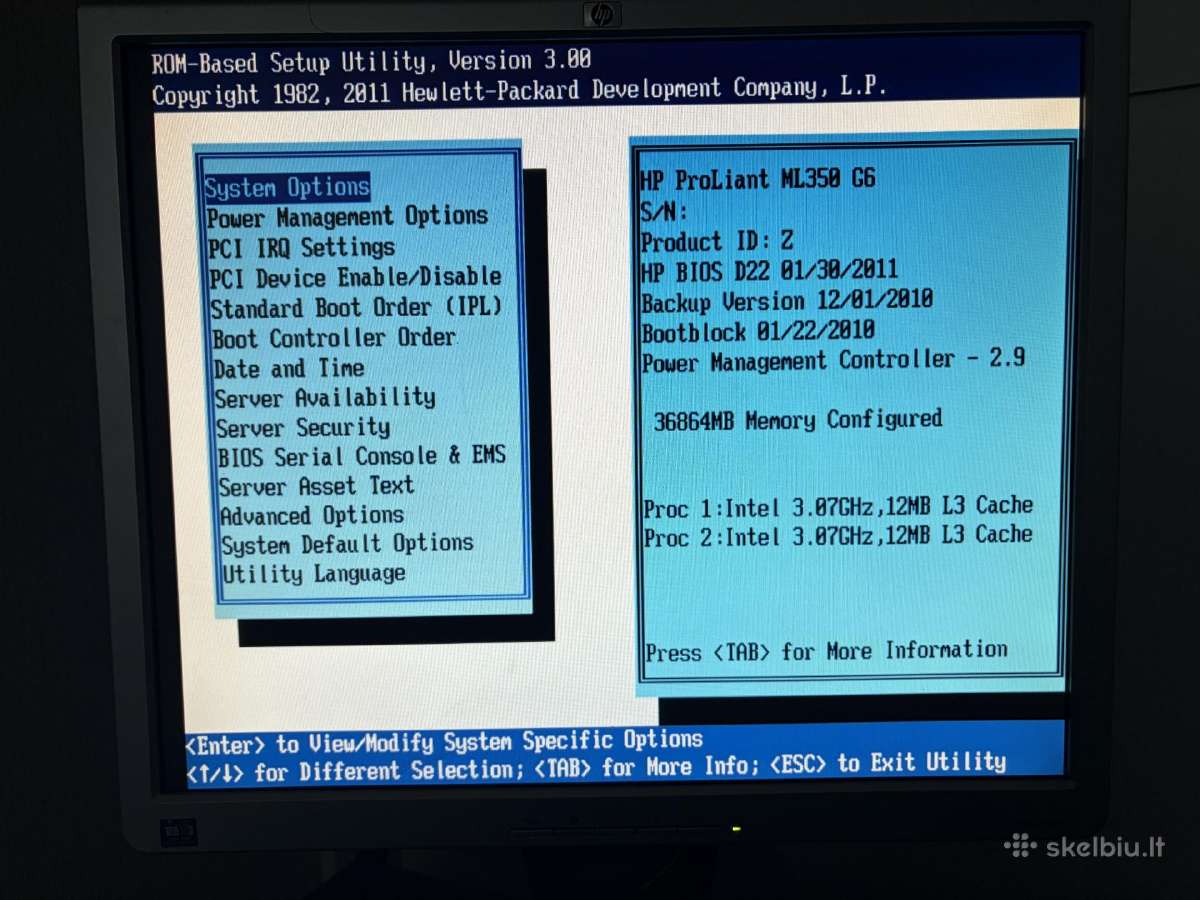 Hp Proliant Ml350 G6 su Raid controller - nuotraukos Nr. 5