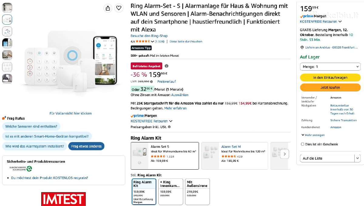 Ring Alarm Set + contact sensor signalizacija - nuotraukos Nr. 4