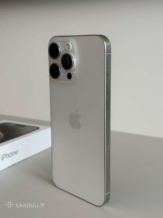 iPhone 15 Pro Max 256gb White Titanium - nuotraukos Nr. 3
