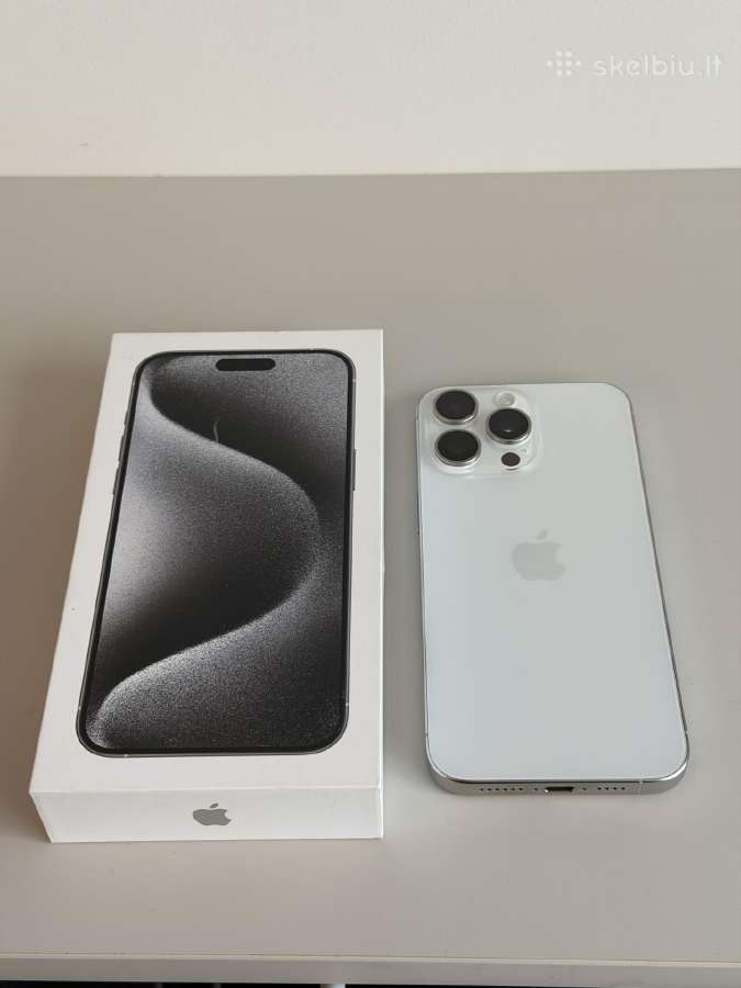 iPhone 15 Pro Max 256gb White Titanium - nuotraukos Nr. 9