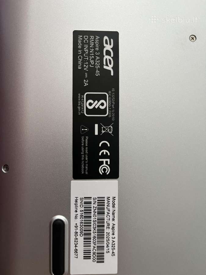 Parduodamas „Acer Aspire 3“ nešiojamas kompiuteri - nuotraukos Nr. 3