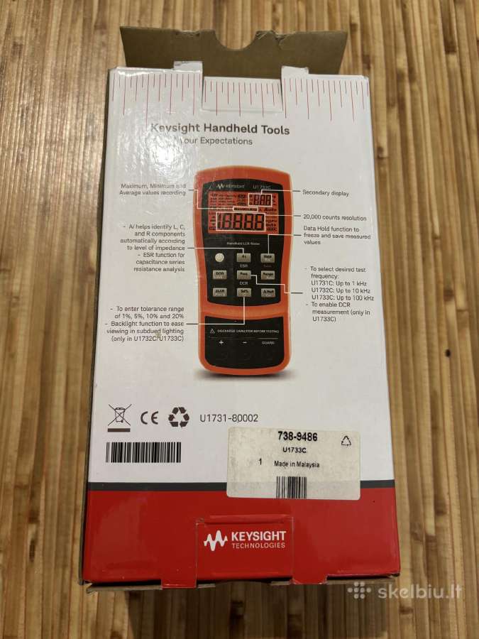 Keysight U1733c profesionalus Lcr/rlc testeris - nuotraukos Nr. 4