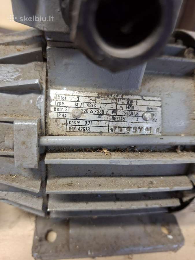 Trifazis elektros variklis 0,37kw 1400 aps - nuotraukos Nr. 3