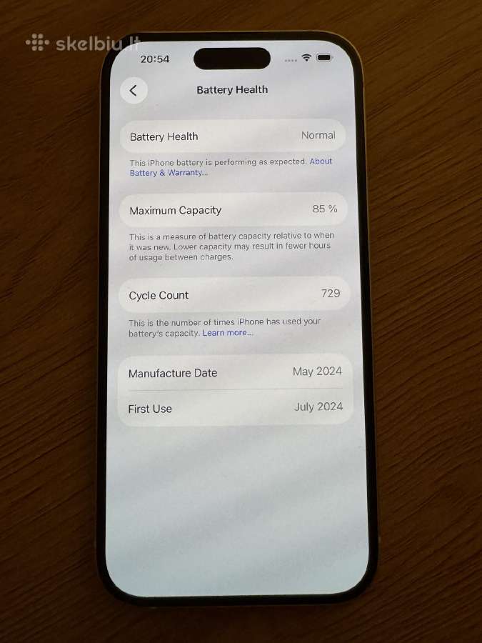 iPhone 15 128gb Yellow - nuotraukos Nr. 2