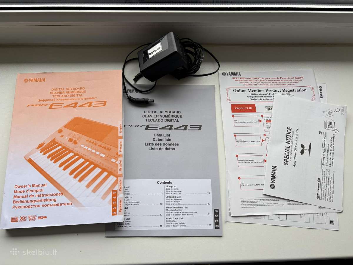 Mažai naudotas sintezatorius Yamaha Psr-e443 - nuotraukos Nr. 2