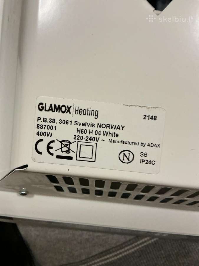 Stiklinis elektrinis radiatorius Glamox Heating h - nuotraukos Nr. 10
