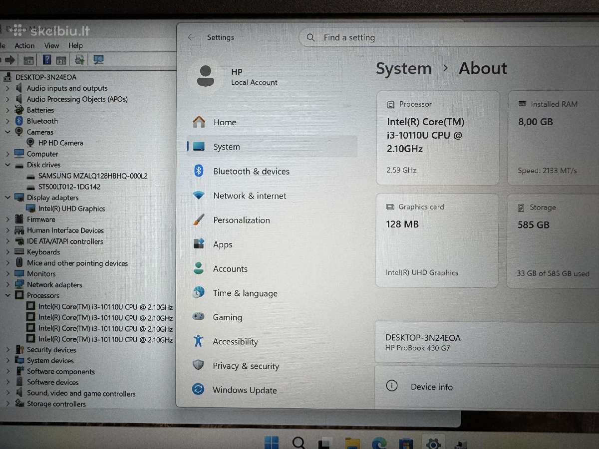 Hp Probook 430 G7 - nuotraukos Nr. 5