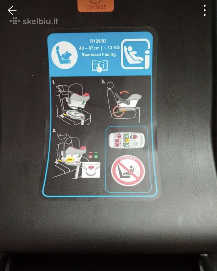 Tutis elo lux kedute ir isofix bazė - nuotraukos Nr. 4