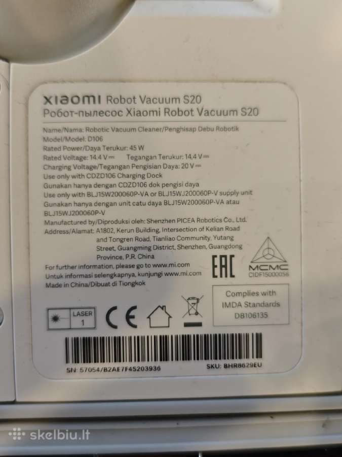 Siurblys xiaomi s20 - nuotraukos Nr. 5