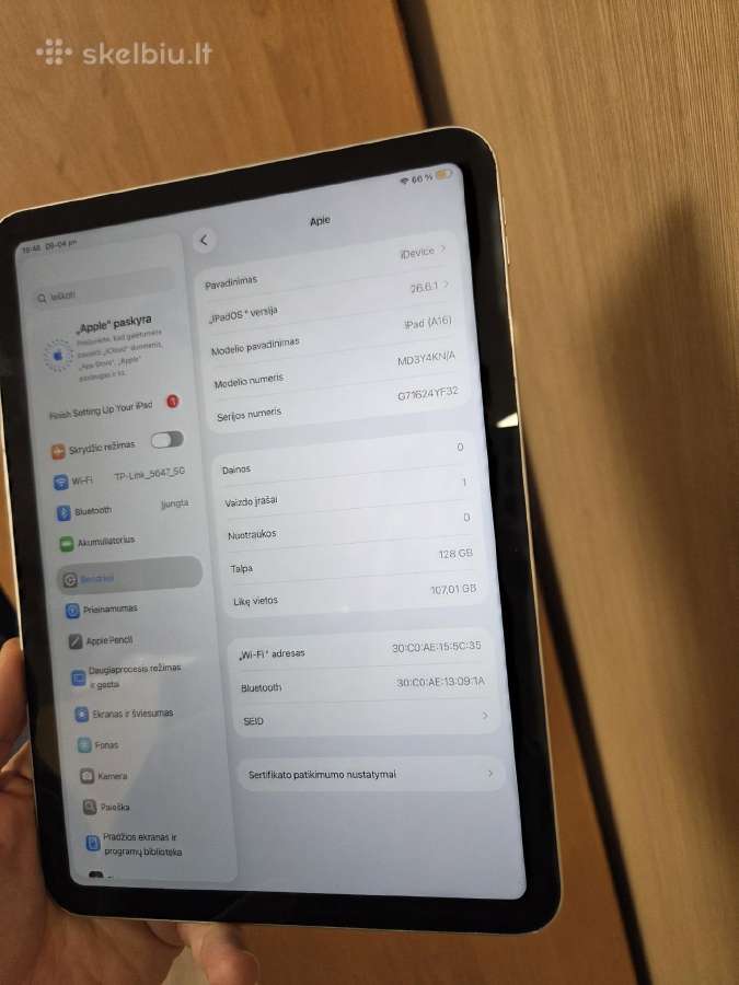 iPad 11 A16 - nuotraukos Nr. 3