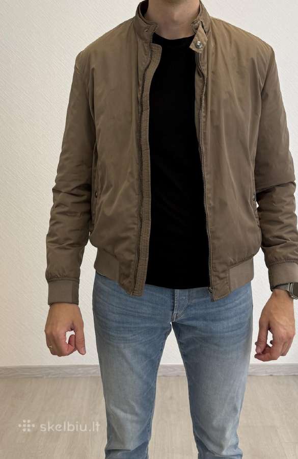 Massimo Dutti rusvas bomber striukė, XL - nuotraukos Nr. 2