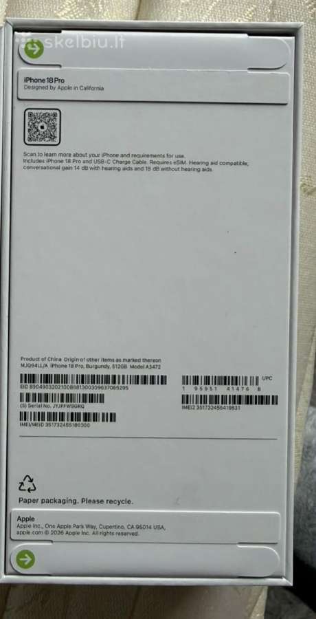 iPhone 18 pro 512gb - nuotraukos Nr. 2