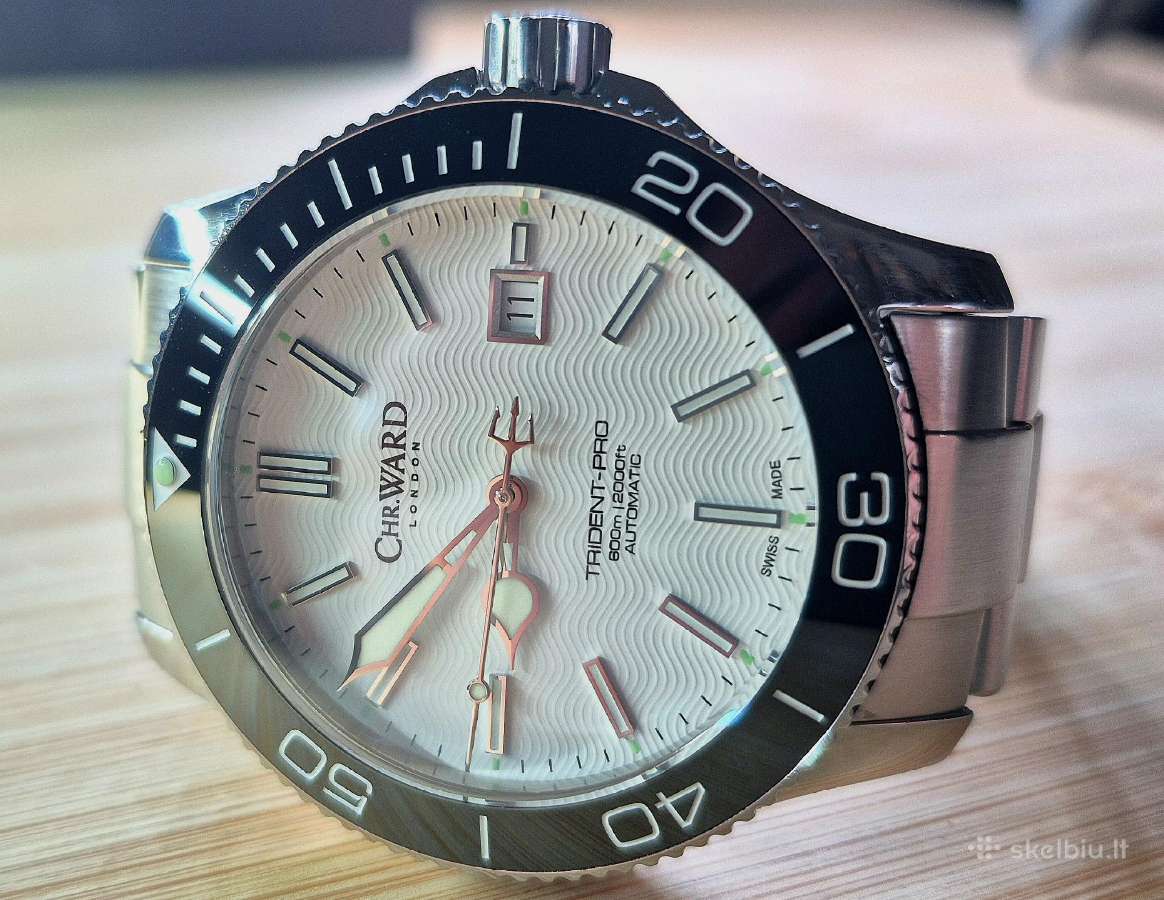 -Christopher Ward Trident pro 600m. 43mm.keramika - nuotraukos Nr. 5