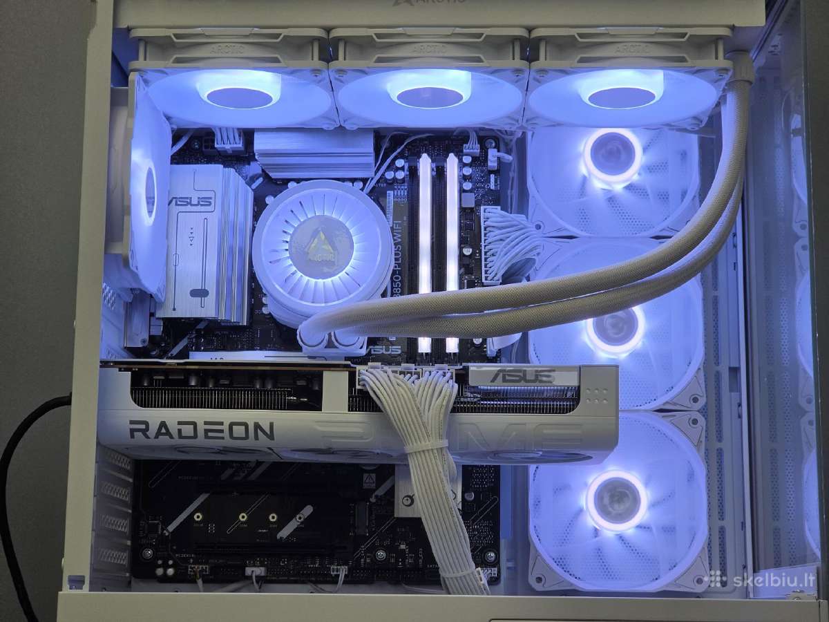 Rx 9070 XT 16g Kompiuteris su Ryzen 7 9800x3d, 32g - nuotraukos Nr. 2