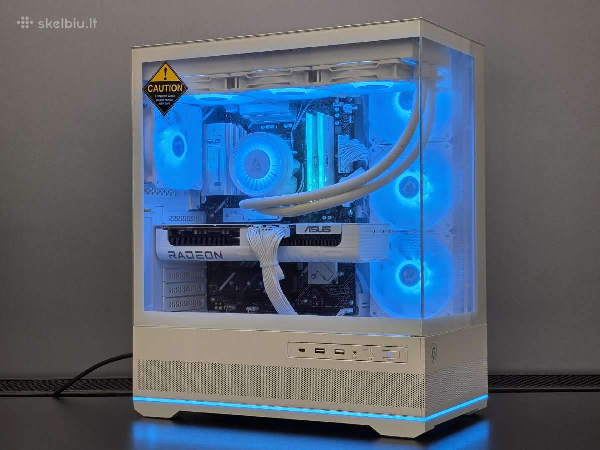 Rx 9070 XT 16g Kompiuteris su Ryzen 7 9800x3d, 32g - nuotraukos Nr. 3
