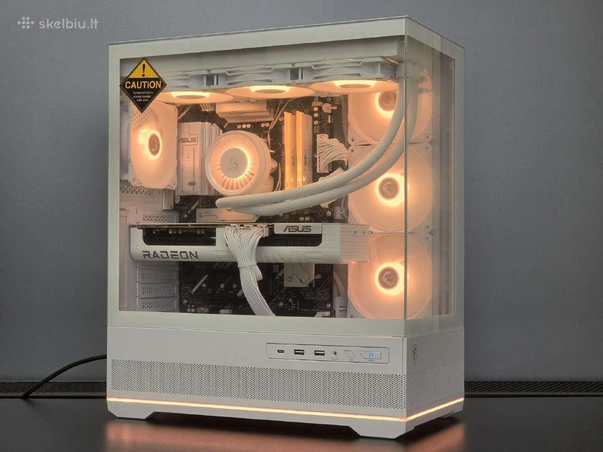 Rx 9070 XT 16g Kompiuteris su Ryzen 7 9800x3d, 32g - nuotraukos Nr. 8
