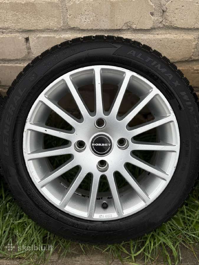 Borbet Ls R15 4x114,3 su  žieminėmis padangomis - nuotraukos Nr. 3