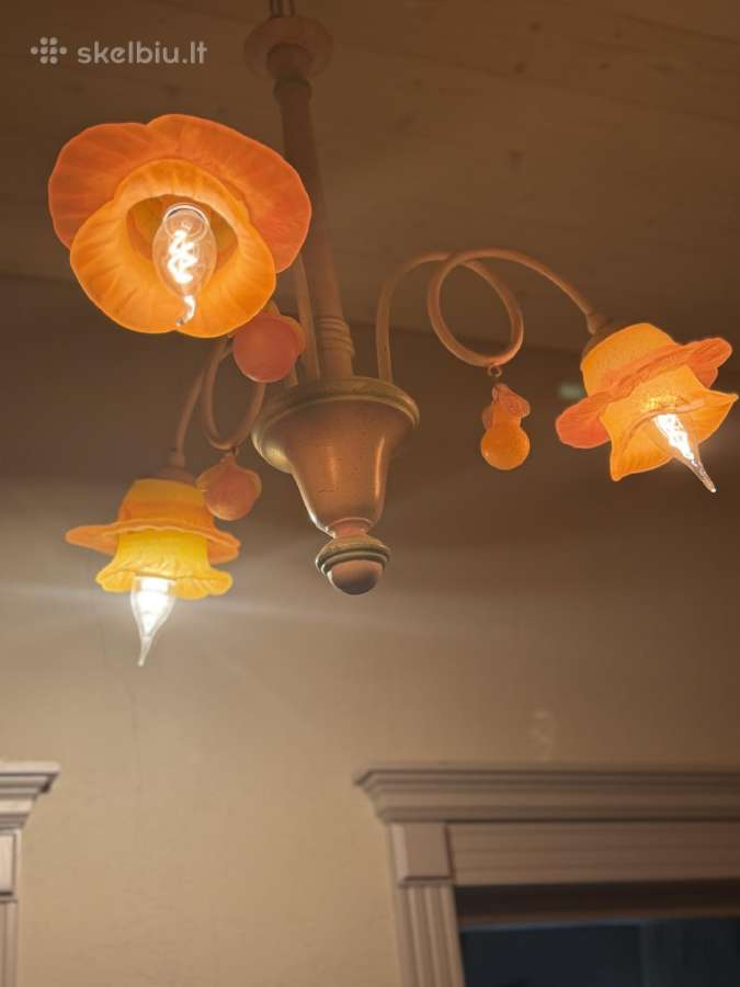 Murano stiklo itališkas lubinis šviestuvas - nuotraukos Nr. 3