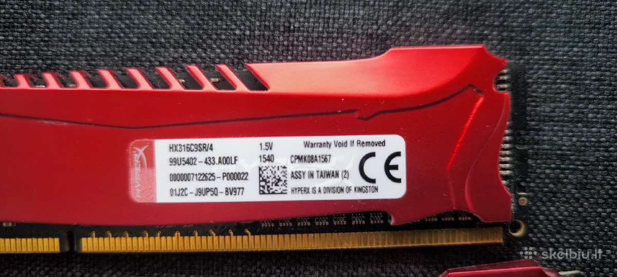 Hyperx savage Ddr3 2x4 GB - nuotraukos Nr. 3