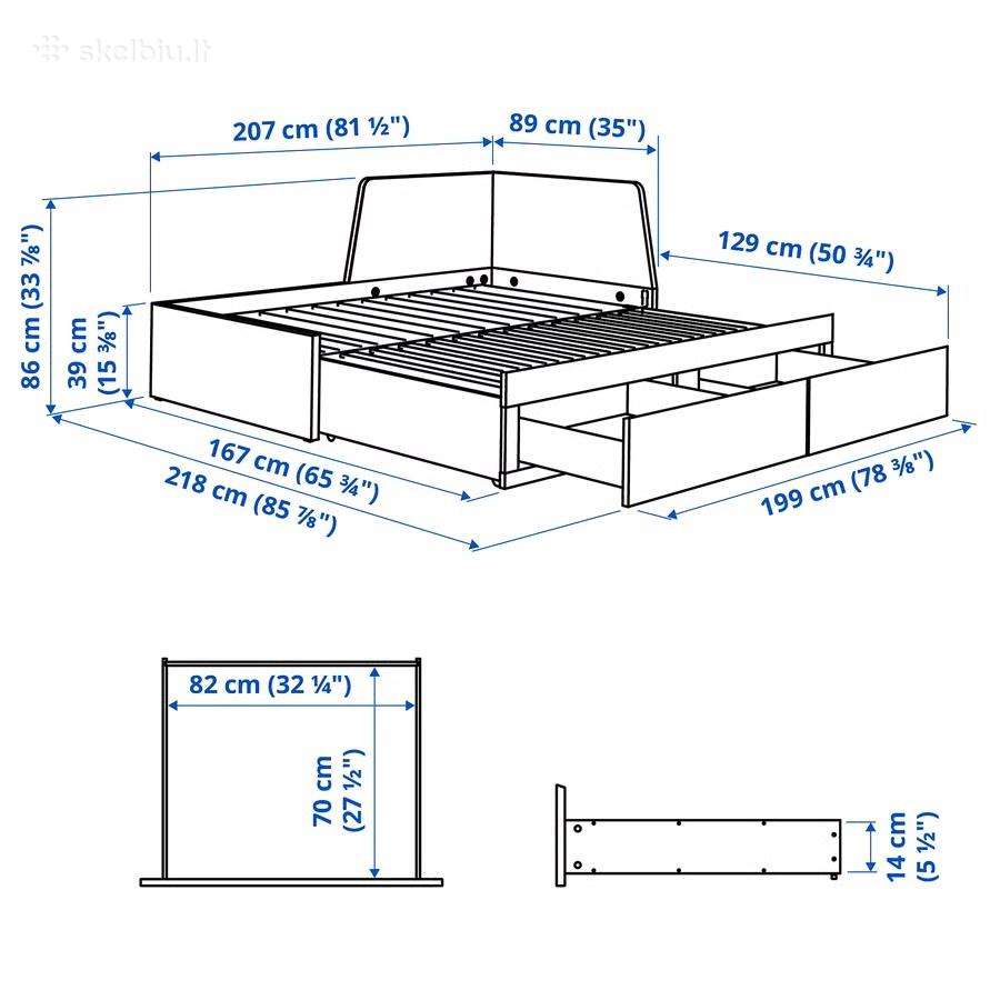 Ikea Flekke lova - nuotraukos Nr. 6
