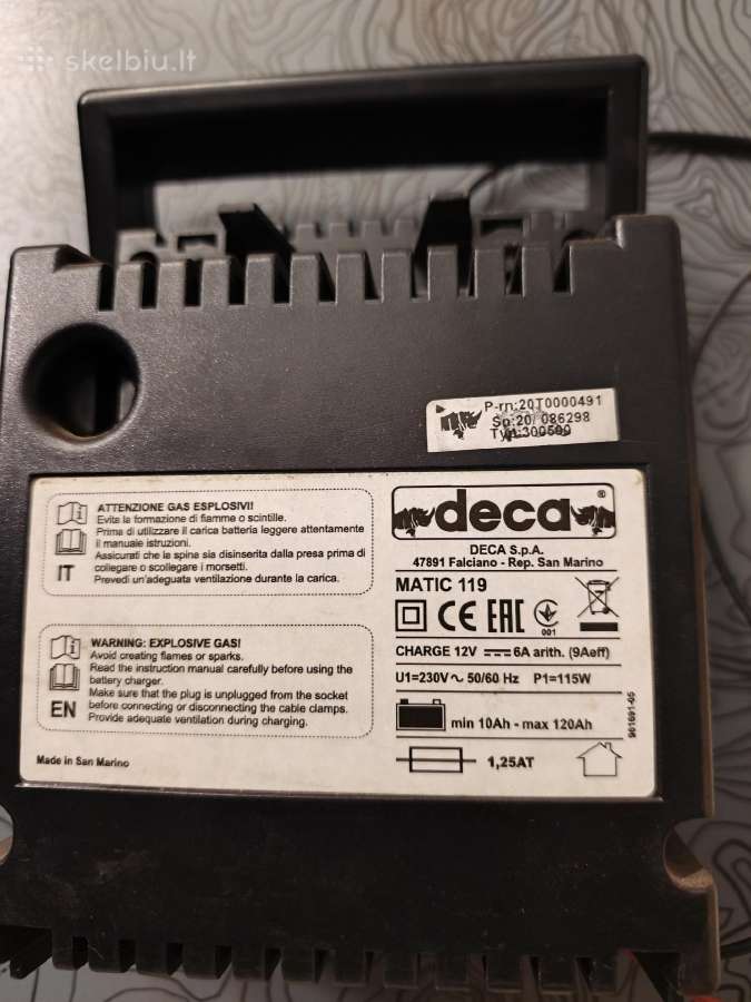 Įkroviklis Deca matic 119 12 v - nuotraukos Nr. 4
