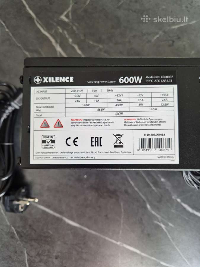Psu maitinimo blokas 600 w Xilence Xno53 - nuotraukos Nr. 4