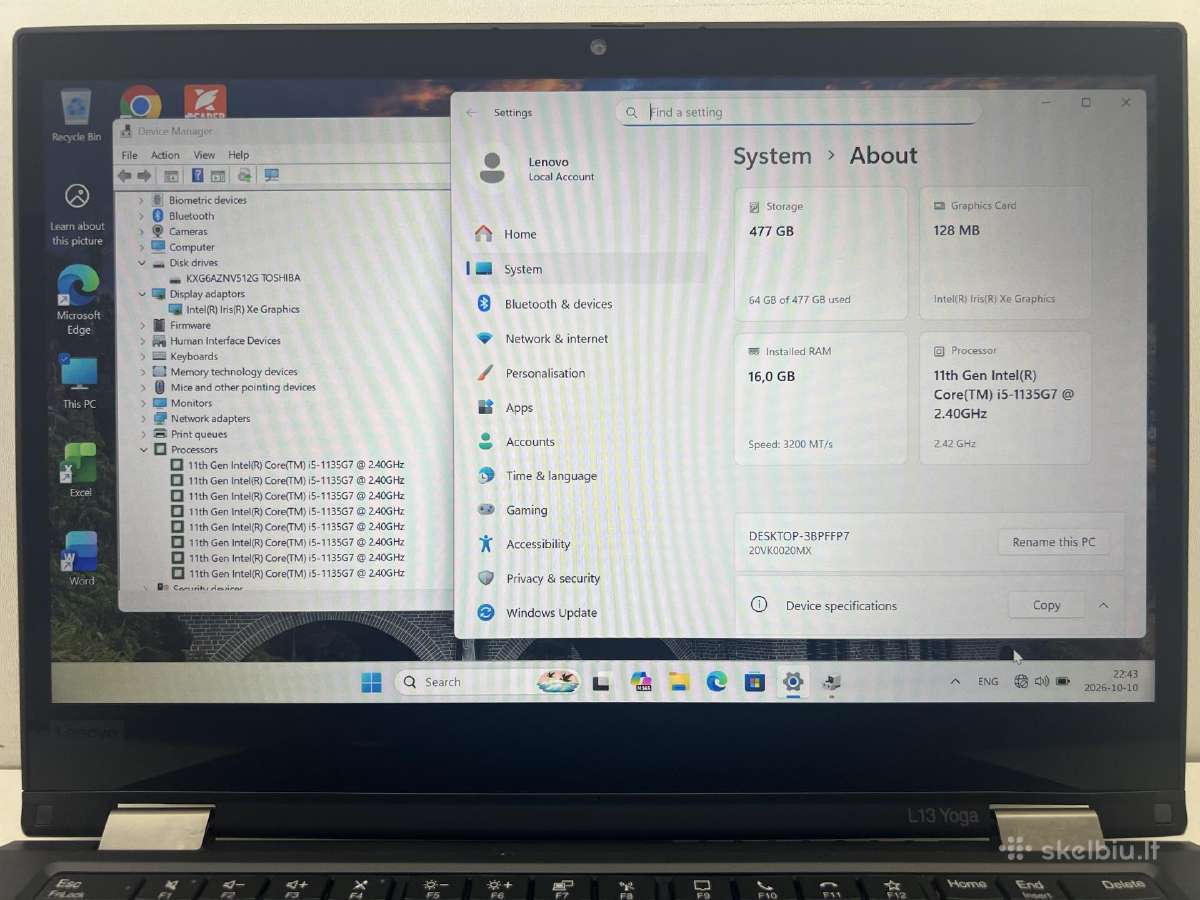 Lenovo thinkpad L13 yoga gen 2 - nuotraukos Nr. 3