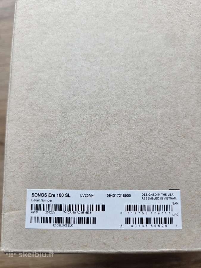 Sonos Era 100 SL E10sleu1blk Kolonėlė - nuotraukos Nr. 3