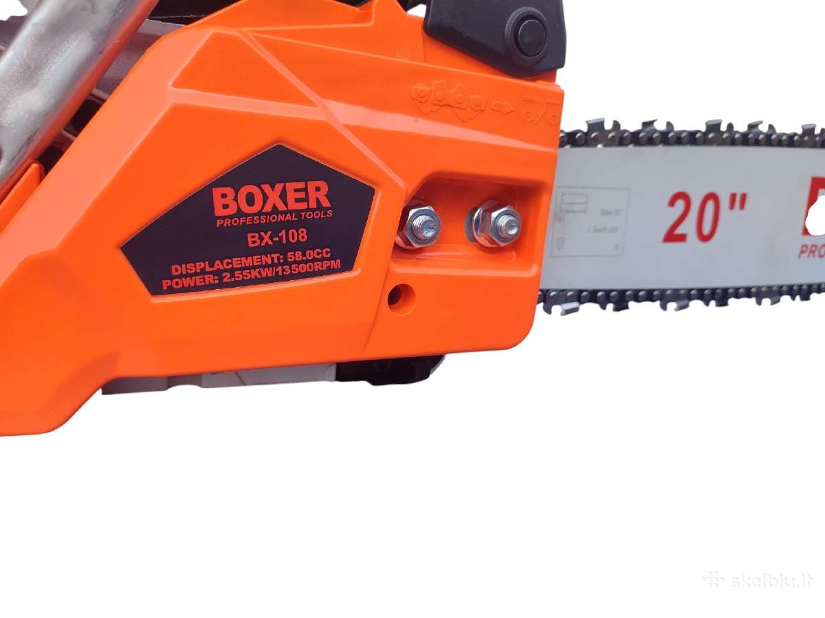 Benzininis grandininis pjūklas Boxer Bx-108 - nuotraukos Nr. 8