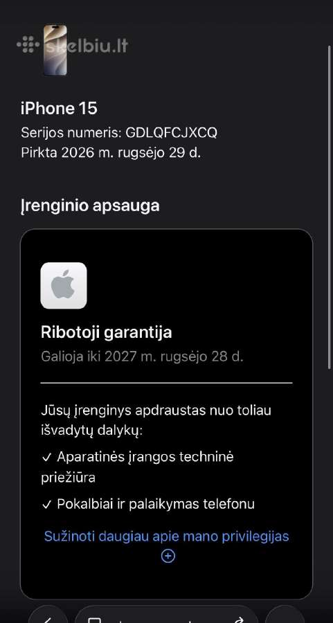 Naujas iPhone 15 128gb - nuotraukos Nr. 9