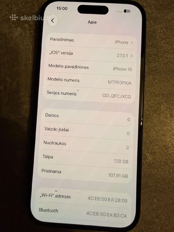 Naujas iPhone 15 128gb - nuotraukos Nr. 10