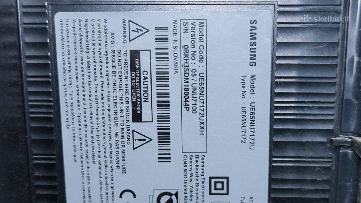 Parduodu 165cm Samsung Uhd Smart TV Ue65nu7172uxxh - nuotraukos Nr. 5