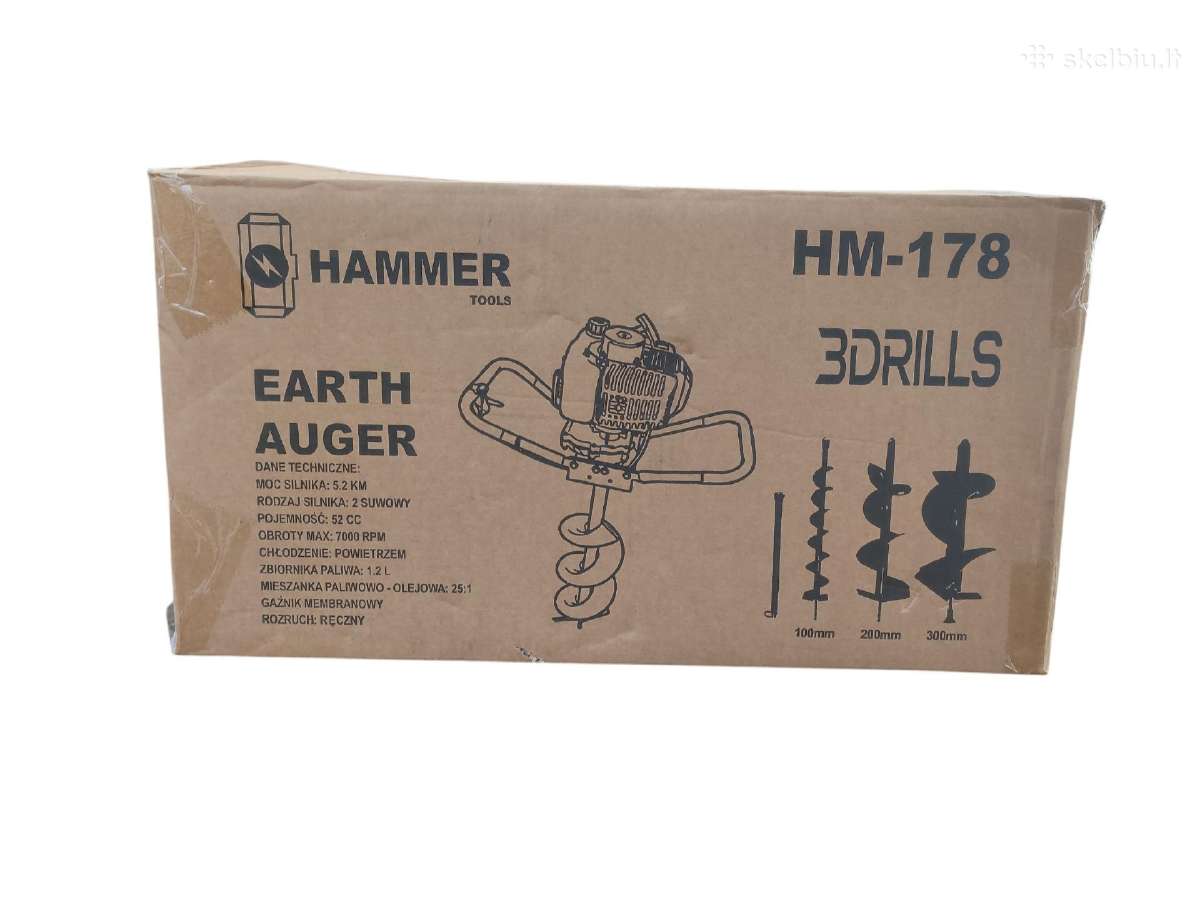 Benzininis žemės grąžtas Hammer Hm-178 - nuotraukos Nr. 7