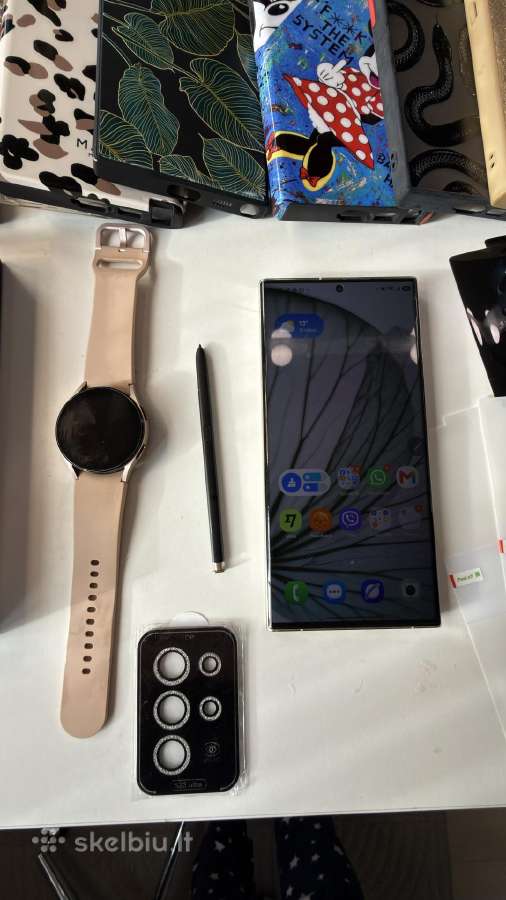 Samsung galaxy s23 ultra256gb ir Samsung watch 4 - nuotraukos Nr. 3