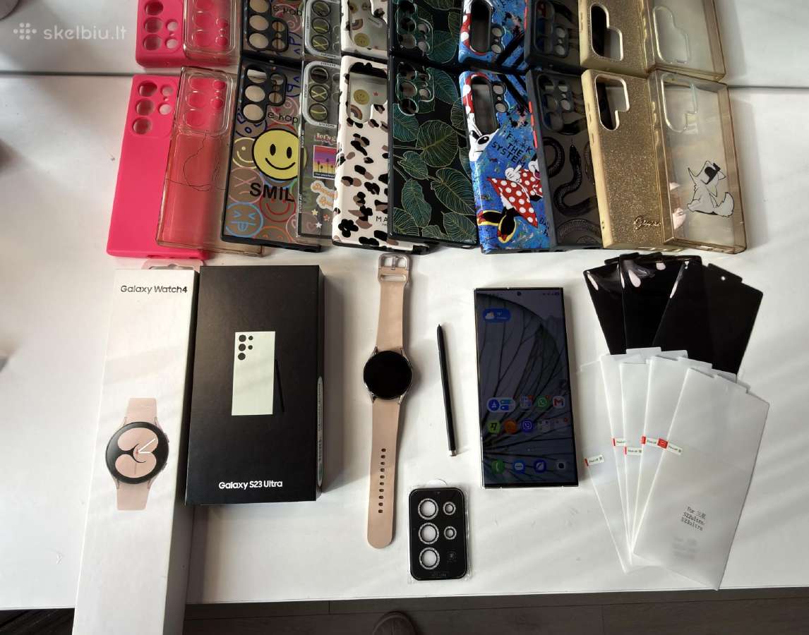 Samsung galaxy s23 ultra256gb ir Samsung watch 4 - nuotraukos Nr. 5